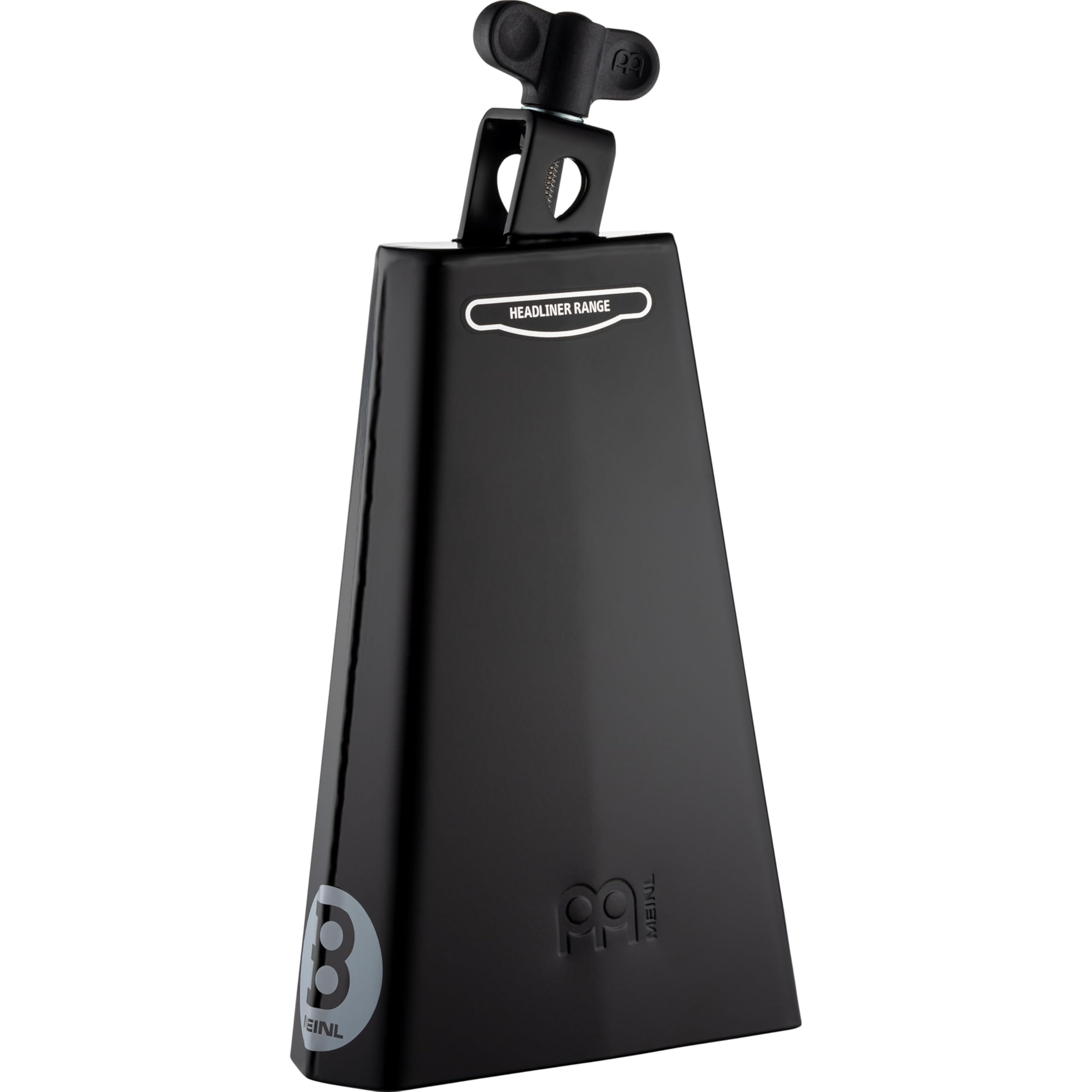 Meinl Percussion Headliner Timbales Cowbell - Very Large Idiophone - Length 8 Inches - Mountable - Powder-Coated Steel, Black (HCO2BK)