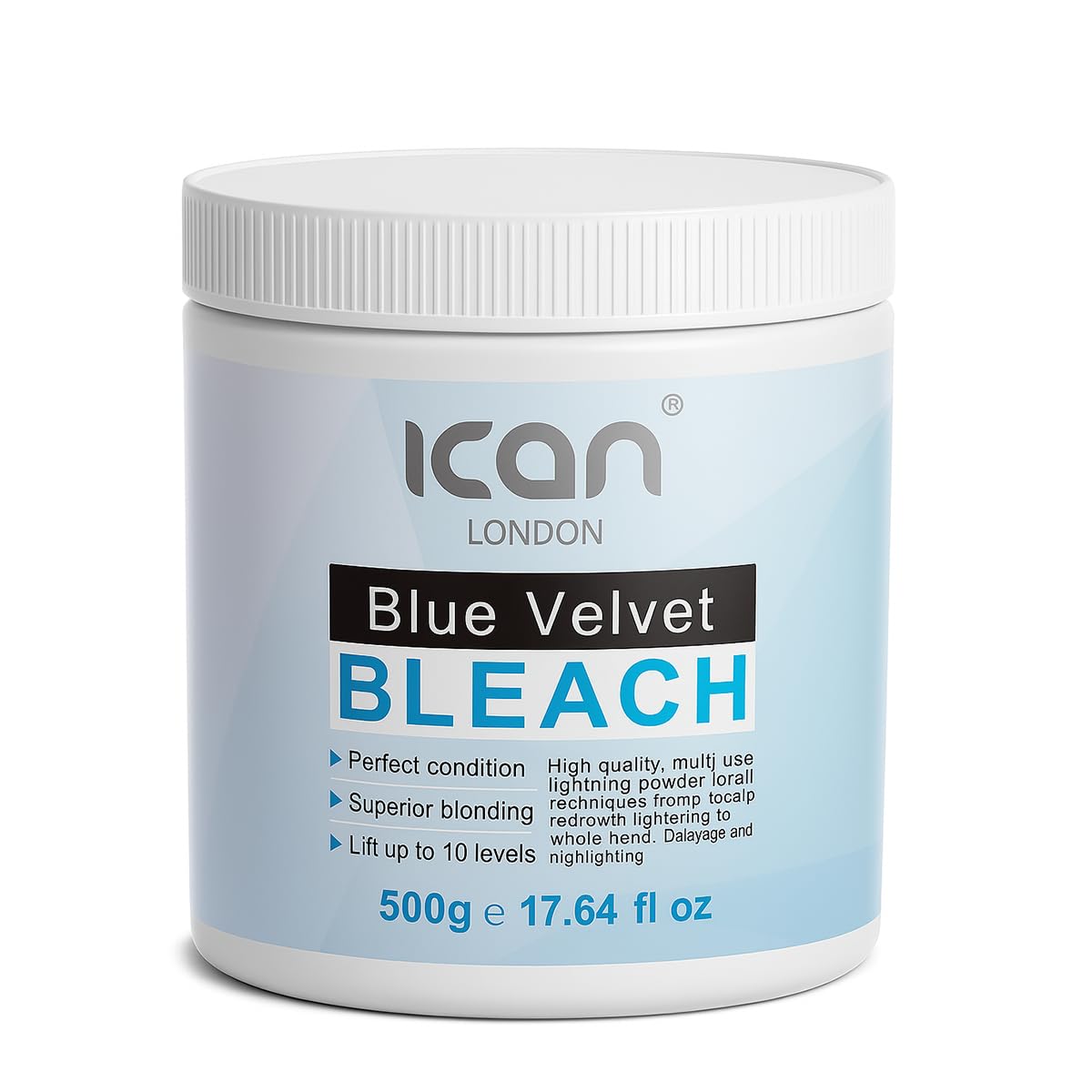ican London Dust Free Blue Velvet Hair Bleach 500g