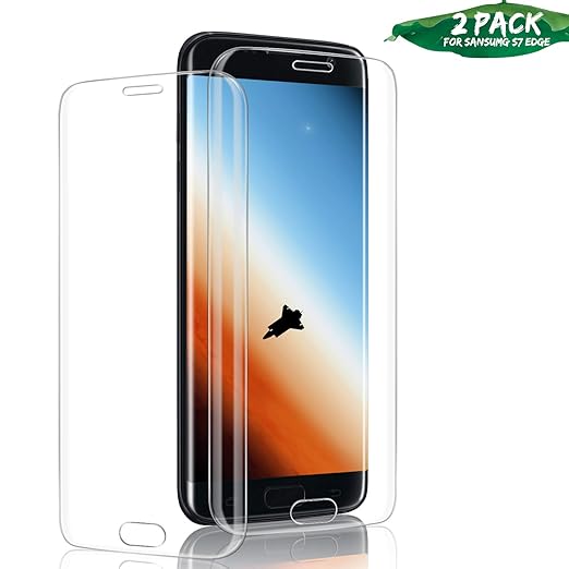 Aonsen Galaxy S7 Edge Panzerglas Schutzfolie, [2 Stück] Premium 9H Härtegrad Gehärtetem Glas Displayschutzfolie, Blasefrei, U