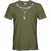 Cybertela Men's Only God Can Judge Me Tattoo Necklace T-Shirt