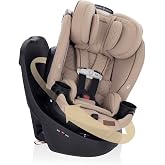 Evenflo Revolve360 Slim 2-in-1 Rotating Car Seat | w/ Green &amp; Gentle Fabric, SensorSafe Technology, Rear-Facing and Forward-Facing Modes, Infant-6 Years, 4-65 lbs (Travertine)