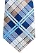 Retreez Elegant Plaid Check Woven Microfiber Pre-tied Boy's Tie - Navy Blue and Khaki - 24 months - 4 years