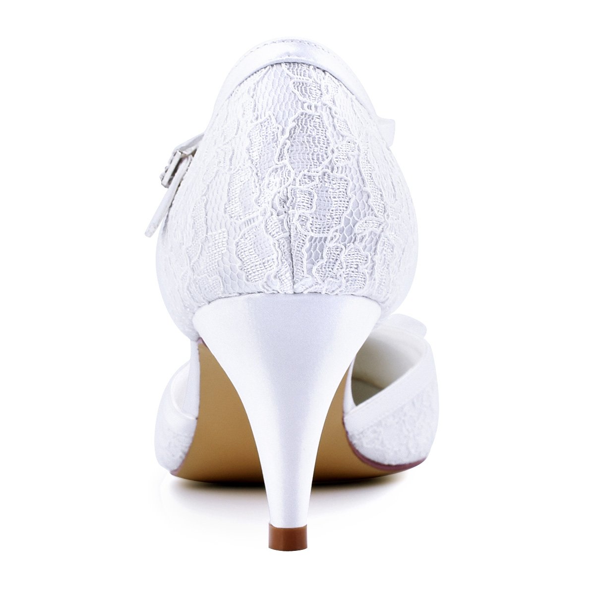Scarpe Elegantpark HC1721 Donna Punta Chiusa Stiletto Tacco Altos T-Strap  Fibbia Arco Pizzo Scarpe da Sposa urban-earth.co.uk
