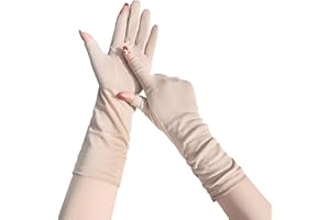 BXT Summer Thin UV Protection Glove for Women Full Finger Touchscreen Anti-Slip Golf Driving Cycling Glove Breathable UPF 50+