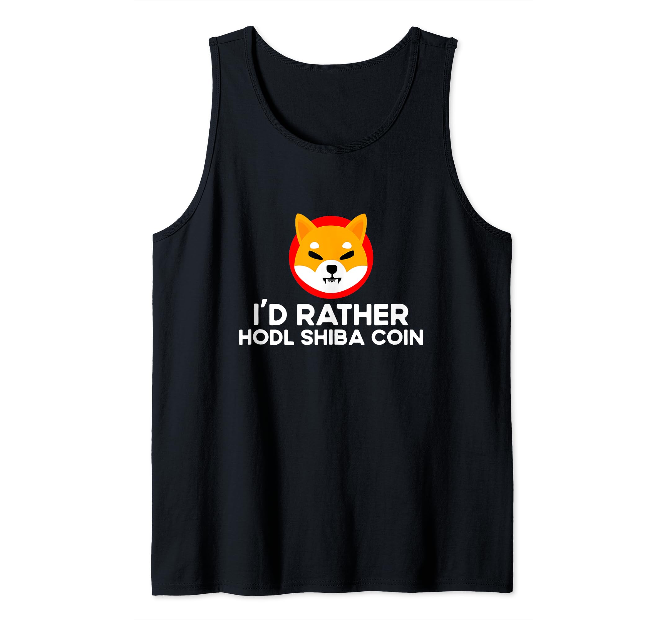 I'd Rather HODL Shiba Coin Funny Cryptocurrency Blockchain Tank Top