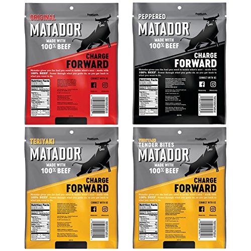 Matador Beef Jerky 4 Flavor Variety Pack, 4 Count