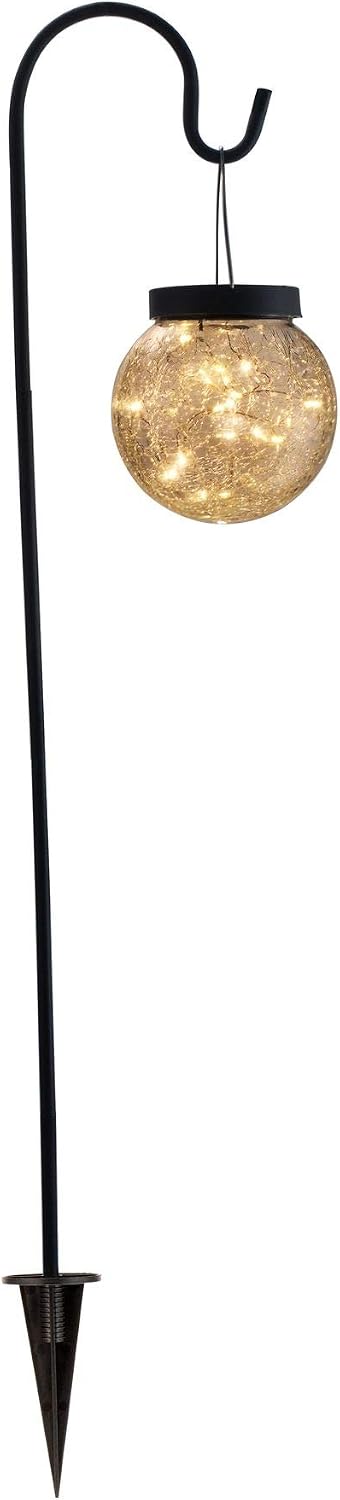 Pauleen 48056 Sunshine Pearl Solar Ground Spike Glass Ball for Outdoor Balcony or Garden 0.006 W Glass Black - Image 4