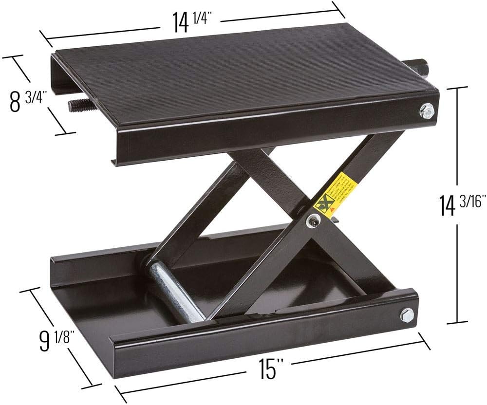 Rage Powersports Black Widow Motorcycle Scissor Jack: Automotive