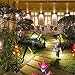 Outdoor Solar Garden Lights - Outdoor Solar Lights, 3 Pack LED Color Changing Outdoor Solar Powered Lights for Patio, Backyard (2 Lilly Flowers and 1 Butterfly)