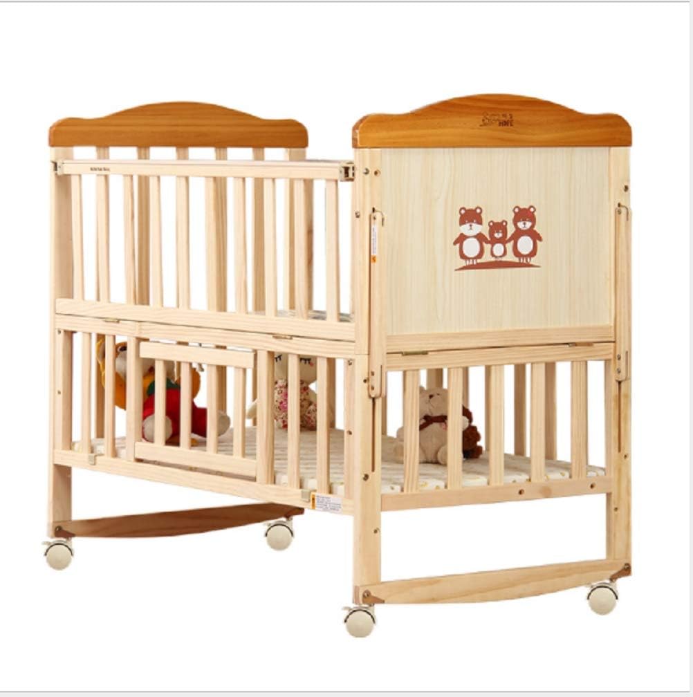 raw wood baby crib