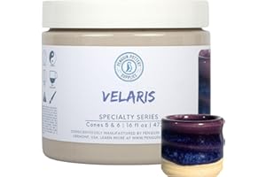 Penguin Pottery - Specialty Series - Velaris. Mid Fire Glaze for Clay, Pottery Glaze, Cone 5 and Cone 6 - Ceramic Glaze for Pottery (1 Pint | 16 oz | 473 ml)