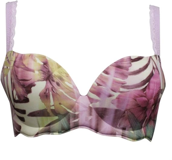 Amazon グンゼ Gunze Tuche 3 4カップノンワイヤーブラジャー 3d Air Make Bra Xb6018 Np 表 アロハ柄 裏 モザイク柄 S ブラジャー 通販