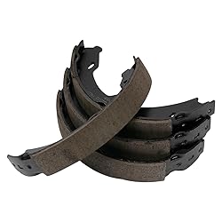 TRQ Rear Parking Brake Shoe Set Compatible with