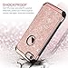 iPhone 8 Case,iPhone 7 Case,BENTOBEN Sparkly Glitter Luxury 2 in 1 Slim Hybrid Hard PC Girls Women Cover with Shiny Leather Shockproof Protective Case for Apple iPhone 8/7(4.7 inch),Rose Gold&Pink