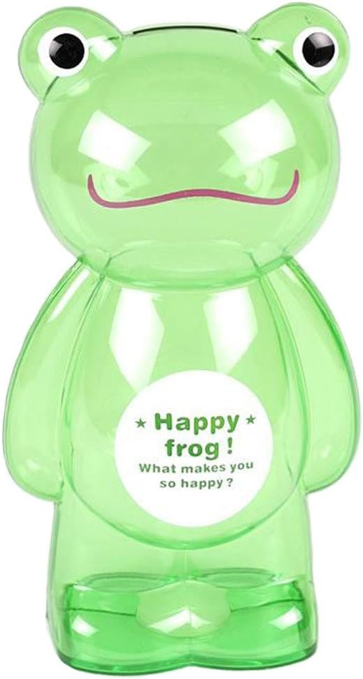 DREAMY Unique Transparent Cartoon Money Saving Bank Plastic Clarity Coins Piggy Bank(GN,Frog)