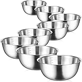 mekueeex Stainless Steel Bowls 304 Metal Lightweight Unbreakable Dinner Bowls Set Non-Toxin Dishwasher Safe BPA Free and Healthy (8 Pack 24Oz) ﻿