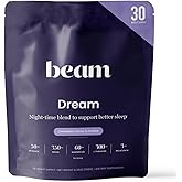 Beam Dream Sleep Powder Cinnamon Cocoa, L-Theanine, Apigenin, Reishi & Magnesium, Third Party Tested Natural Sleep Aid & Sleep Supplement, Health and Wellness Gift, Natural Sleep Support, 30 Servings