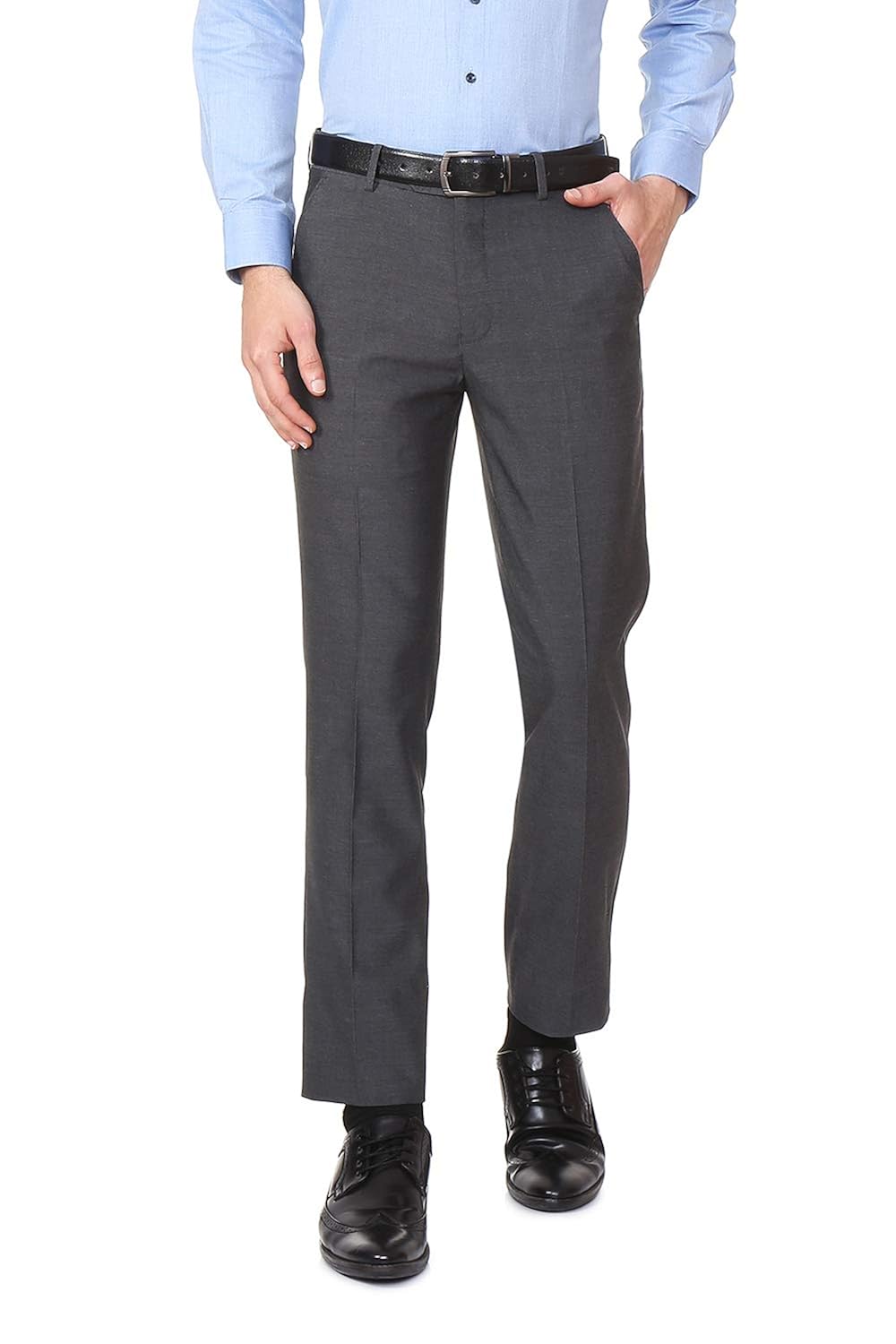 Buy Peter England Men's Slim Fit Formal Trousers (PTF318006579