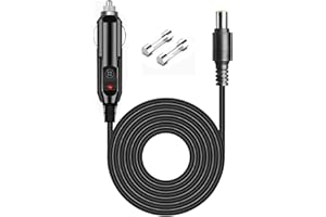 MJPOWER Car Charger Compatible with BLUETTI Car Charging Cable EB3A / EB70 / EB70S Portable Power Station 6.6 Feet 16AWG UL Certified DC Power Cord & 15A Fuse