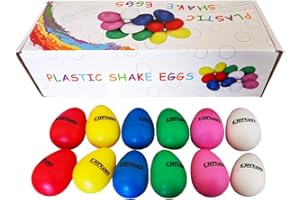 Clifton Plastic Egg Shakers Set 12 Pcs Percussion Musical Shaker