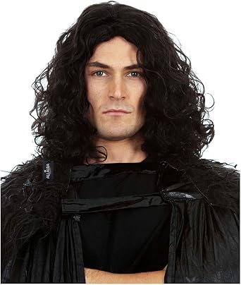 Amazon Com Snow King Halloween Wig Long Black Culy Mens Wigs