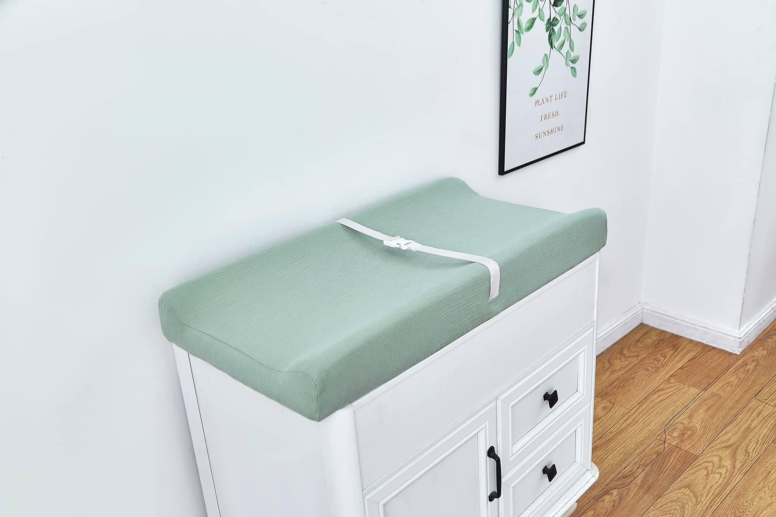 Muslin Changing Pad Cover,Ultra Soft Breathable Diaper Changing Table Cover for Baby Boys Girls,Neutral Fitted Changing Pad Sheets