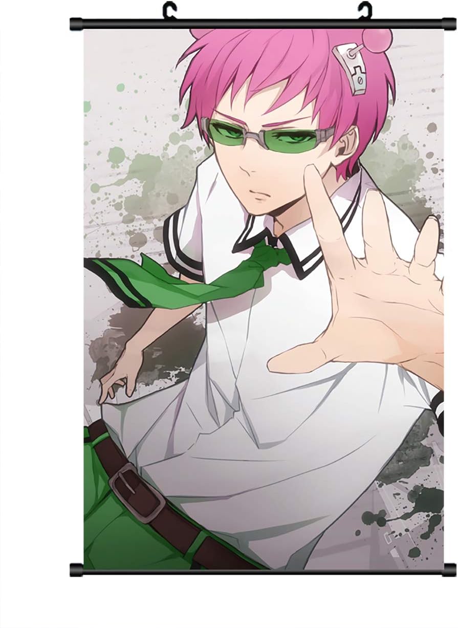 Download Amazon Com Tingyuano Anime The Disastrous Life Of Saiki K Wall Scroll Poster Saiki Kusuo Cute Hanging Painting Poster Posters Prints