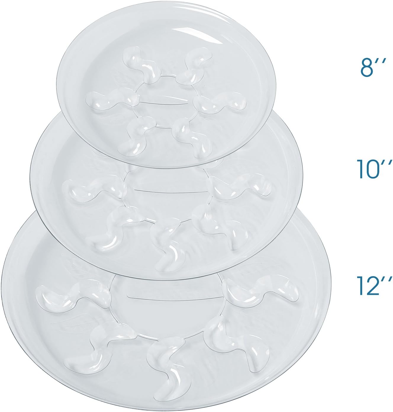 Idyllize 5 Pieces of 10 inch Clear Thick Plastic Heavy Duty Sturdy Plant Saucer Drip Trays for pots : Garden & Outdoor