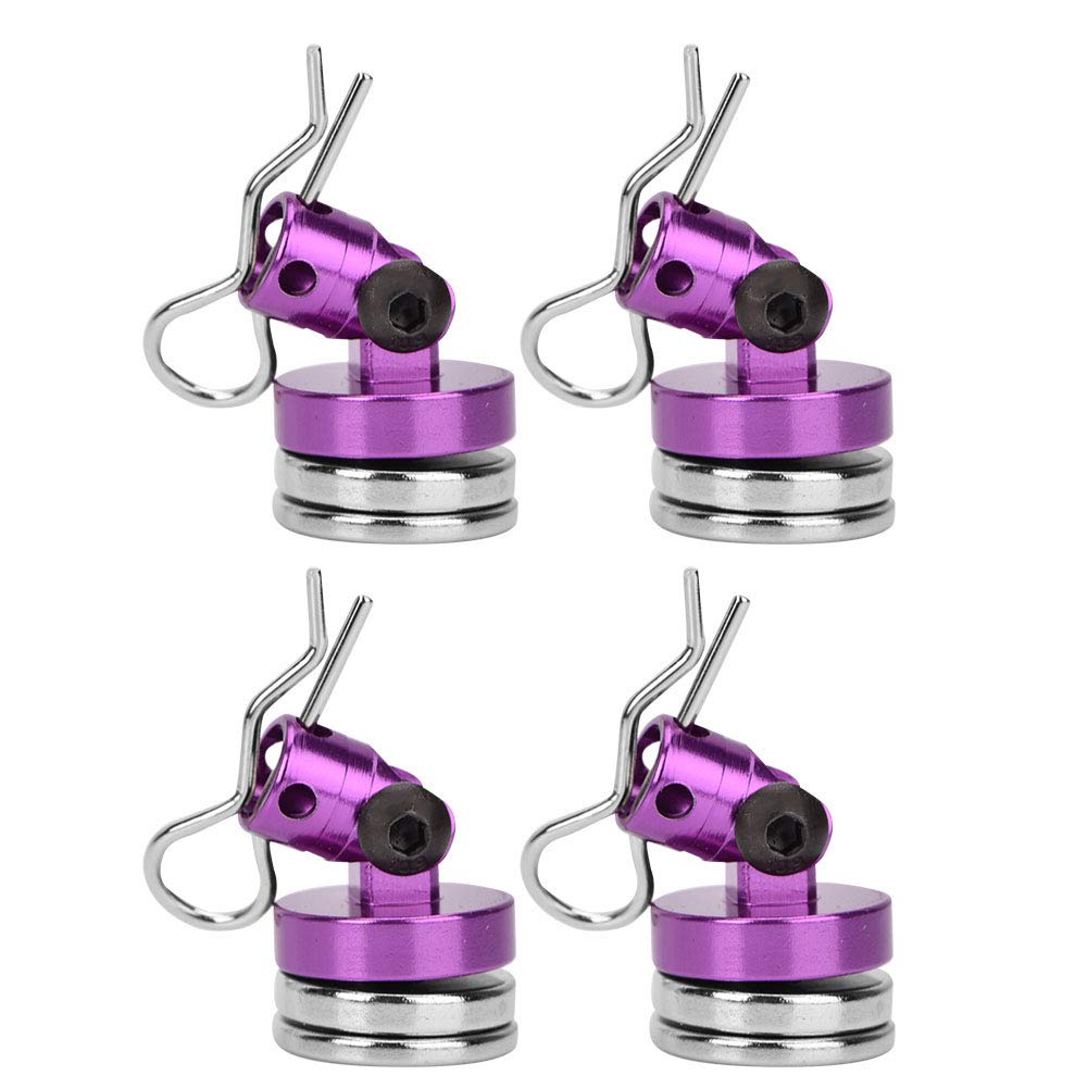 Pilipane RC Magnetic Stealth,Strong Magnet RC Car Shell Column Post,4Pcs Metal Magnetic Stealth Shell Body Post with Slotting,Invisible Body Post Mount for for SCX10 4WD for HSP 1/10 RC Car