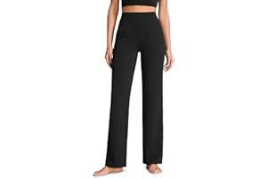 CRZ YOGA Womens Butterluxe High Waist Wide Leg Pants with Pockets 31" - Buttery Soft Comfy Casual Yoga Lounge