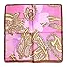 Women's Graphic Print 100% Silk Square Scarf Neckerchief 20x20 Inches