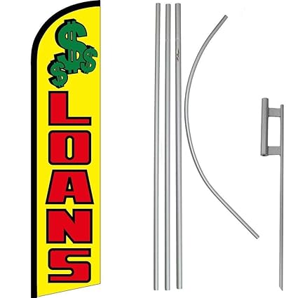 Amazon Com Albatros Loans Yellow Red Windless Banner Flag With