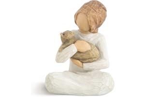 Willow Tree Kindness (Girl), Above All, Kindness, Expresses Relationship with A Much-Loved Pet, A Gift to Celebrate an Adoption, for Animal Lovers and Cat Owners, Sculpted Hand-Painted Figure