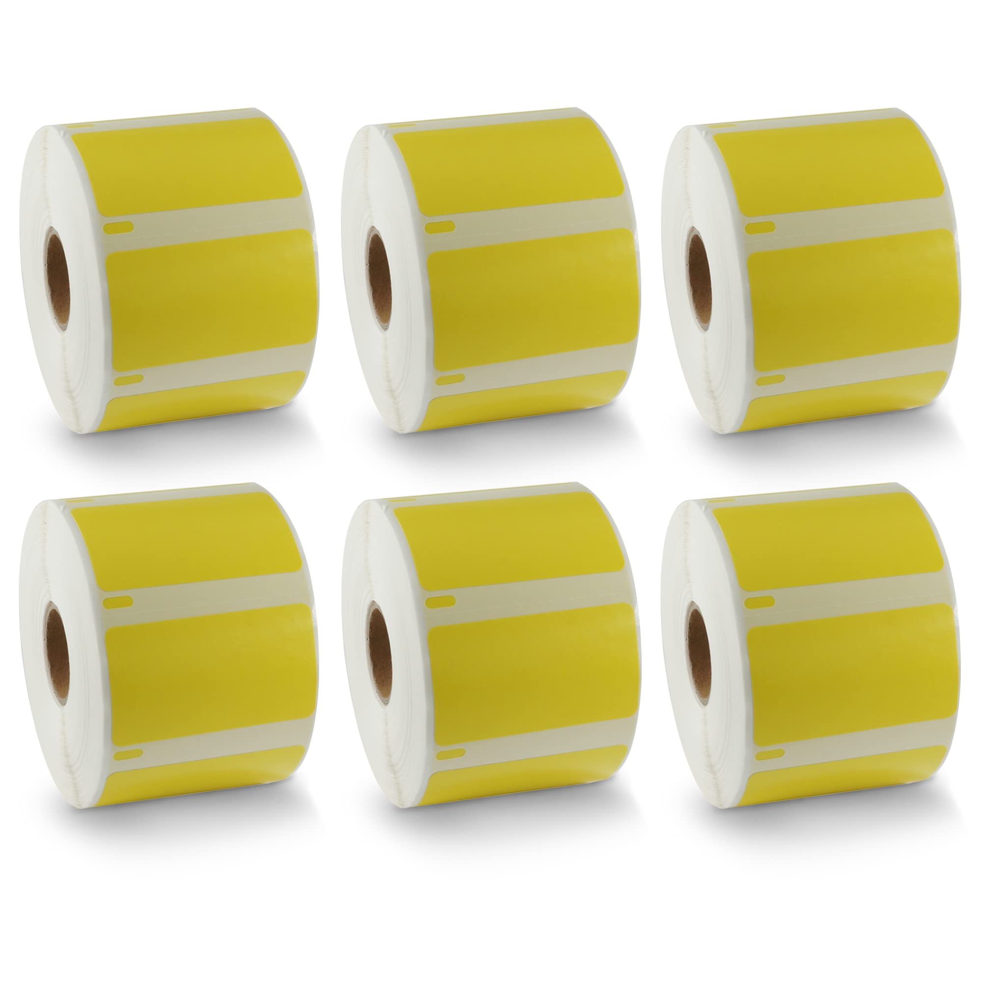 BETCKEY - 6 Rolls Yellow Multi-Purpose Labels Compatible with DYMO 11354(S0722540), 57mm x 32mm, 6000 Colored Labels Compatible with DYMO LabelWriter 450, 4XL, NOT Fit 550 or 5XL