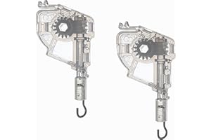 CUTELEC 2pcs Low Profile Wand Tilter Mechanism with 7/32" Hexagon Shaped Gear Hook Connection for Low Rail Horizontal Wood and Faux Wood Blinds headrail