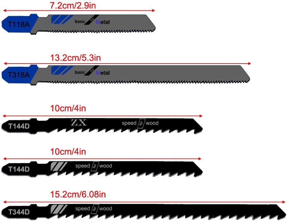 CESFONJER 10 Piece Jigsaw Blades Set with Storage Tube. Jigsaw Blade for Cutting Optimized for Cutting Metal, Wood, PVC, and Plastic. - Image 5