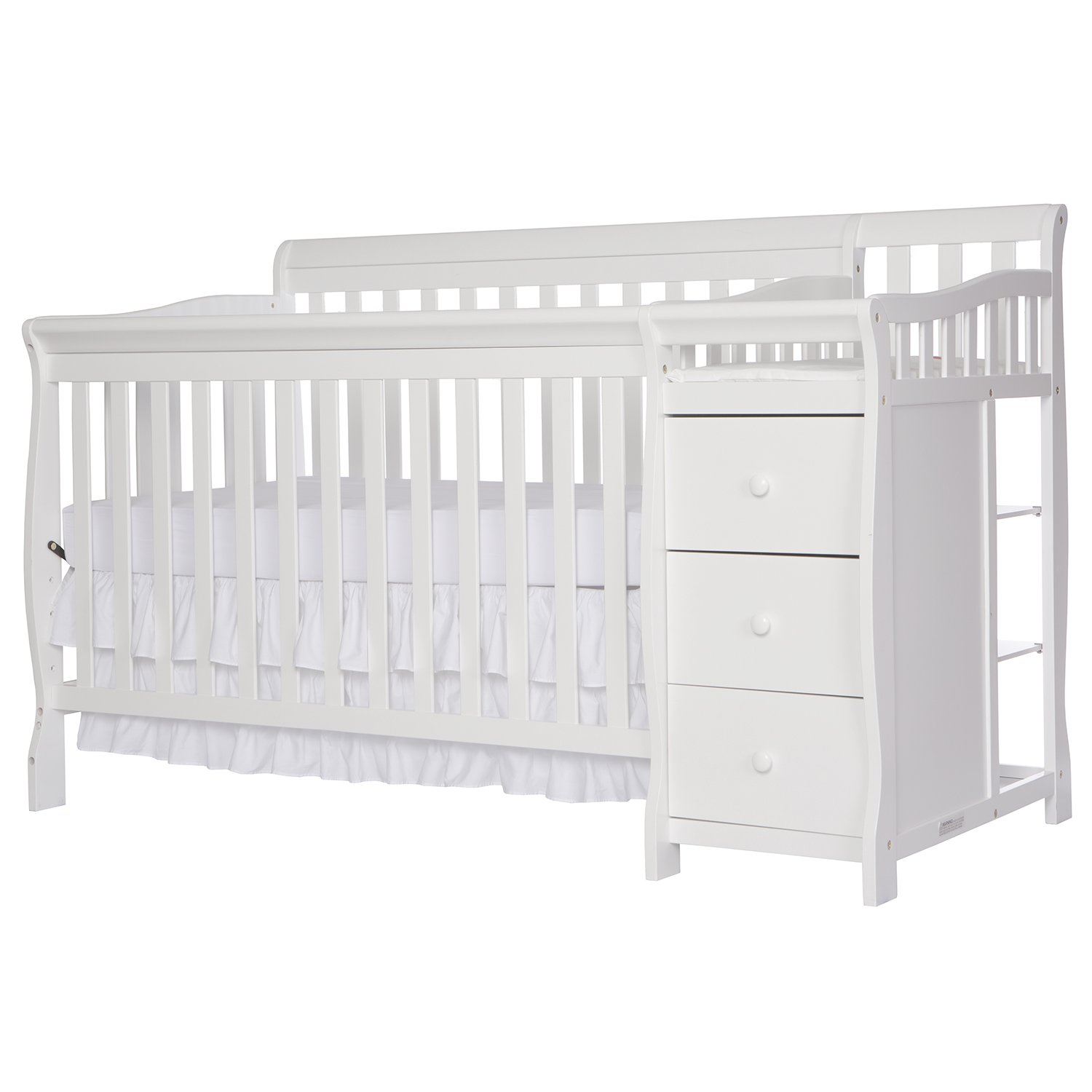 Dream On Me 5 in 1 Brody Convertible Crib with Changer with Dream On Me Spring Crib and Toddler Bed Mattress, Twilight : Baby