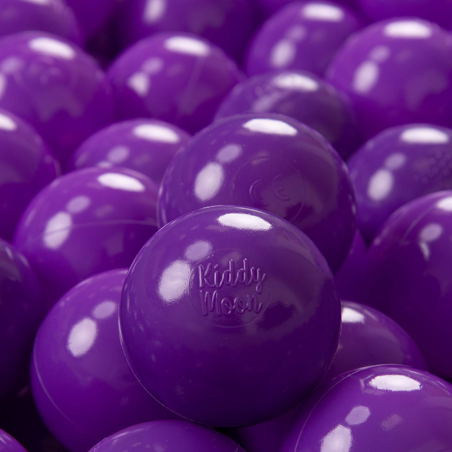 KiddyMoon 100 ∅ 7Cm/2.75In Soft Plastic Play Balls For Children Colourful Certified, Purple