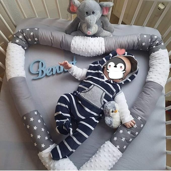 Bed Breathable Bumper for ToddlersSoft Cotton Bed Sleep Bumper for