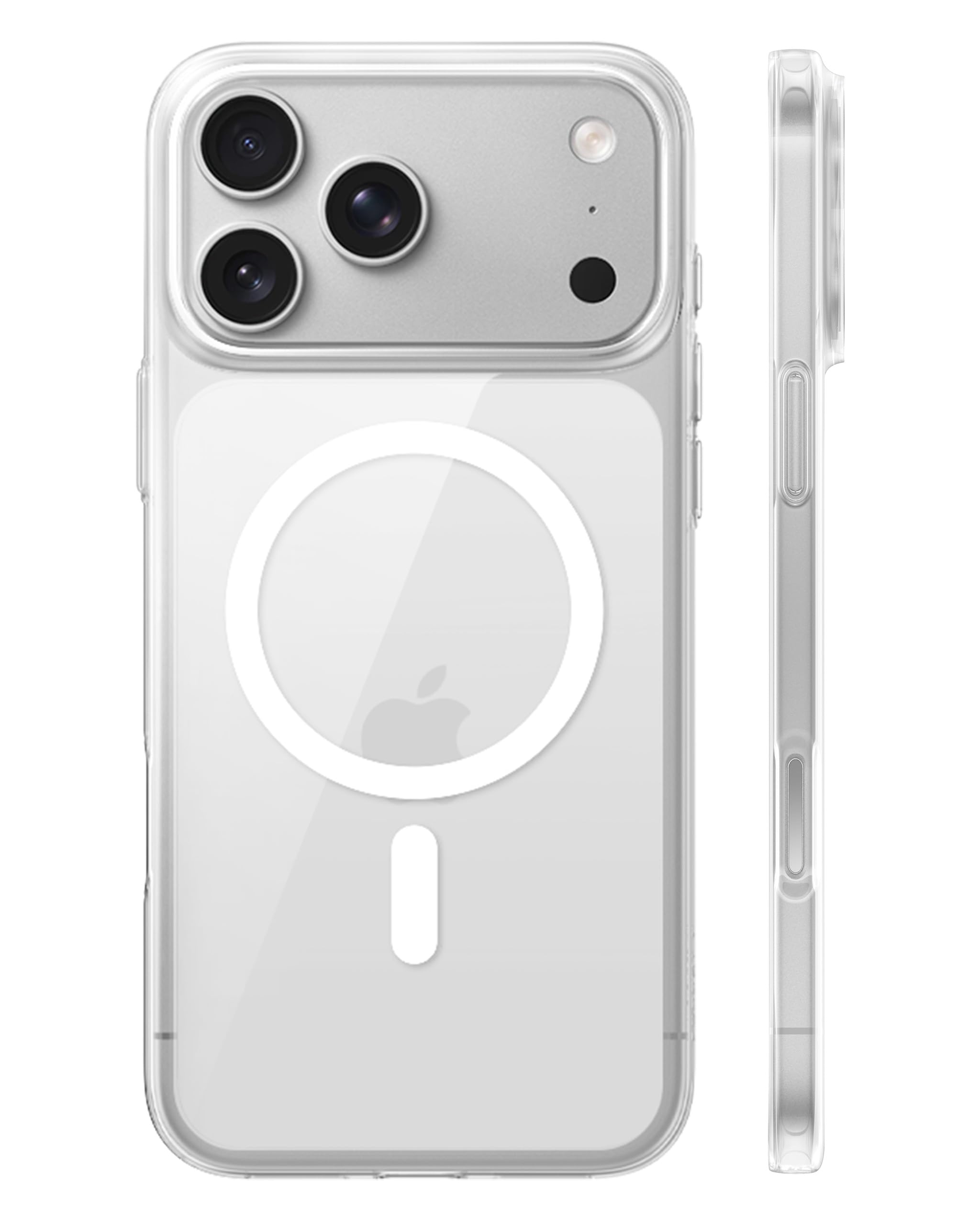 Photo 1 of TORRAS Magnetic Slim Fit for iPhone 17 Pro Case 6.3 inch, Ultra-Thin, Compatible with MagSafe, Lightweight Matte Anti-Scratch Hard PC Cover Phone Case for iPhone 17 Pro OriginFit, Clear