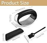DDUP Garlic Press Rocker Stainless Steel Mincer Tool with Peeler Tube view 2