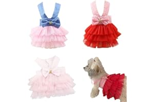 CLOPON Dog Clothes Chihuahua Dog Dress Cute Girl Dog Dresses for Dogs Tiny Puppy Clothes Female Pet Apparels
