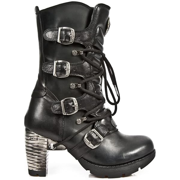 Amazon.com | New Rock Women's 407-S1 Silver Cross Buckle