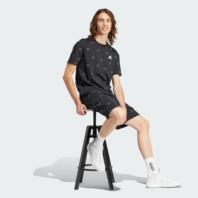Homme Seasonal Essentials Monogram Graphic Tee (Plus Size), Black, M Extra Tall — photo 4 sur 7