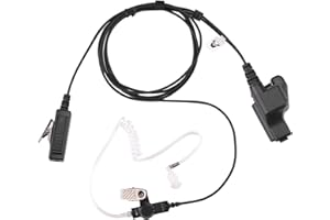 AIRSN XTS2500 Earpiece for Motorola Radio XTS5000 XTS3000 Walkie Talkie with Acoustic Tube and Mic&PTT Surveillance Headset