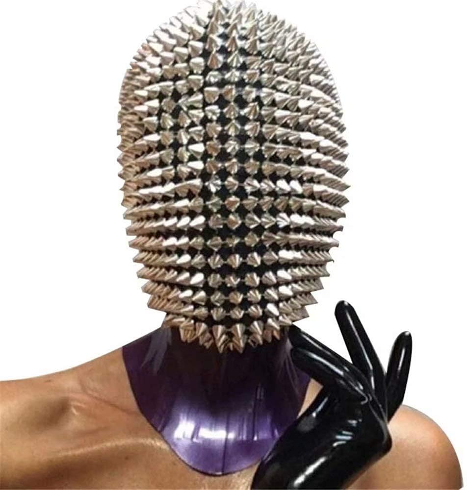Studded Spikes Full Face Jewel Margiela Mask, Diamond Face Cover Cosplay Mask for Halloween