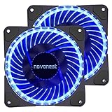 uphere 120mm blue LED Silent Fan for Computer Cases, CPU Coolers, and Radiators Ultra Quiet High Airflow Computer Case Fan, Twin Pack