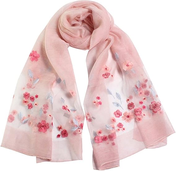 Amazon アンミダ Anmida 大判ストール ストール 秋冬 刺繍 ストール 春 シルク ストール レディース 大判 秋 マフラー スカーフ Uv Uvカット マフラー 通販