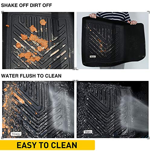 Vanku Complete Set Floor Mats for Tesla Model 3 2017, 2018, 2019, 2020