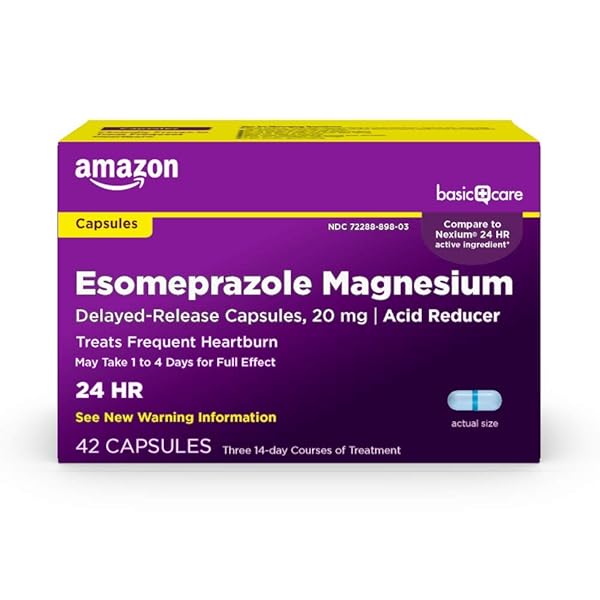 AMAZON BASIC CARE ESOMEPRAZOLE MAGNESIUM DELAYED RELEASE CAPSULES,...